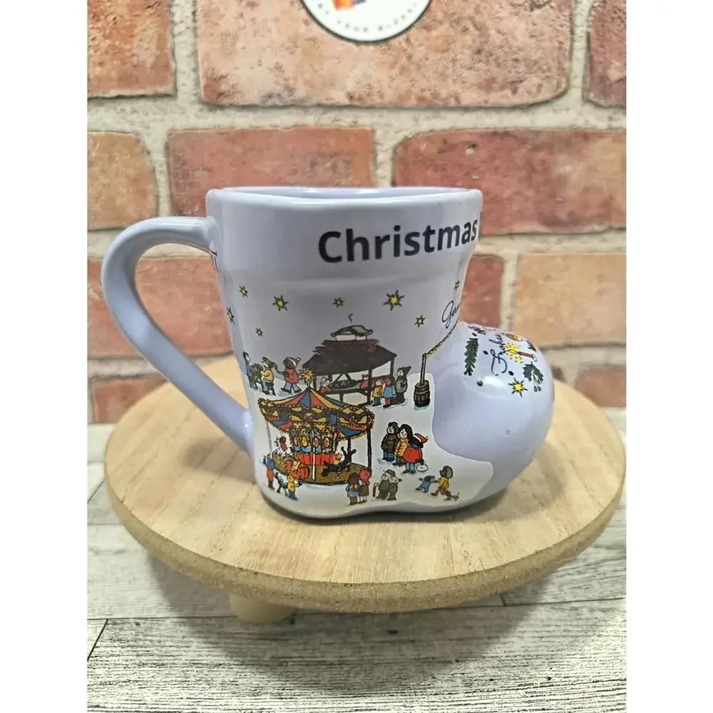 Christmas Village Baltimore Boot Souvenir Mug Lavender Glühwein German Market